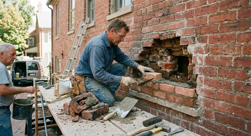 Brick Landscaping Installation in Worcester, MA