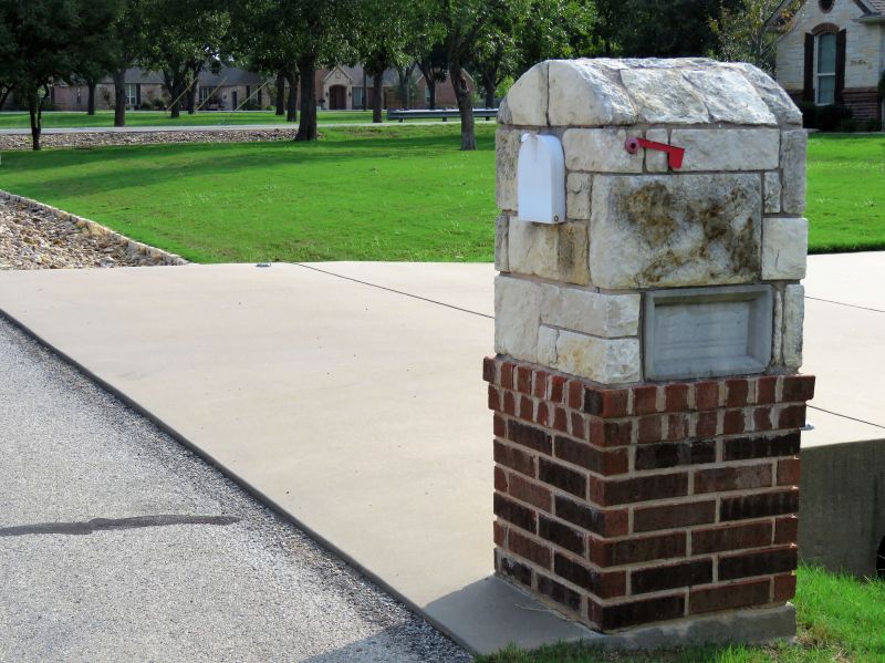 Damaged Brick Mailbox
